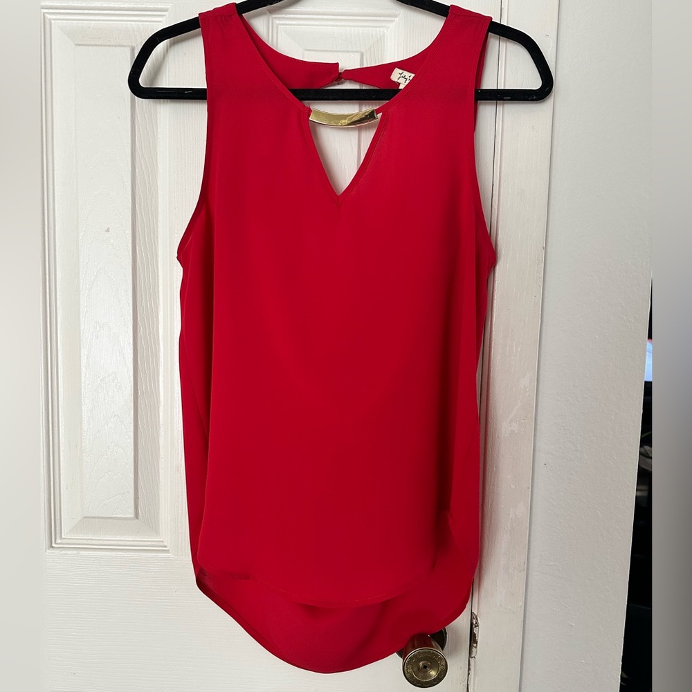 Lily White Vibrant Red Tank Top